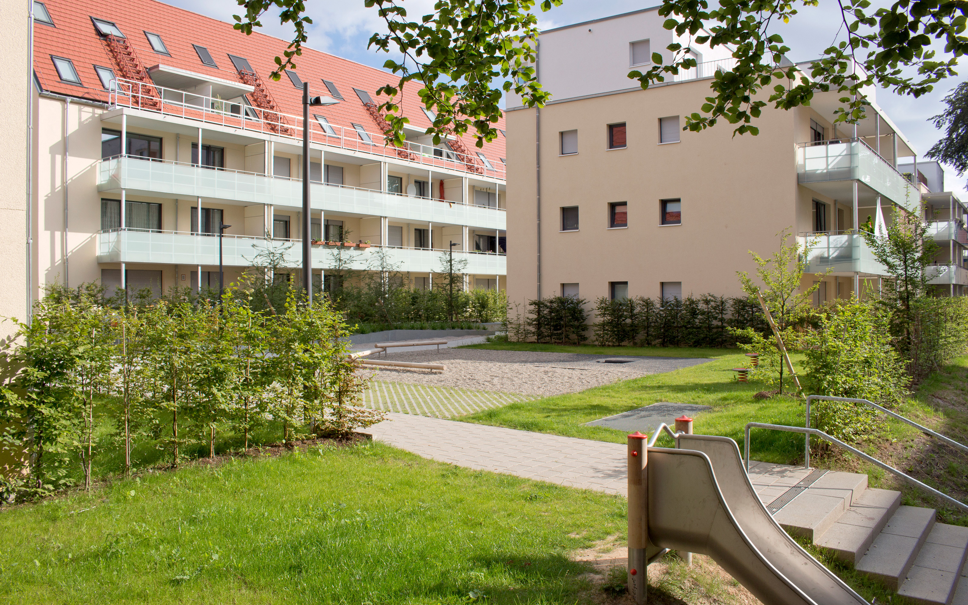 Spielplatz in einer Wohnanlage