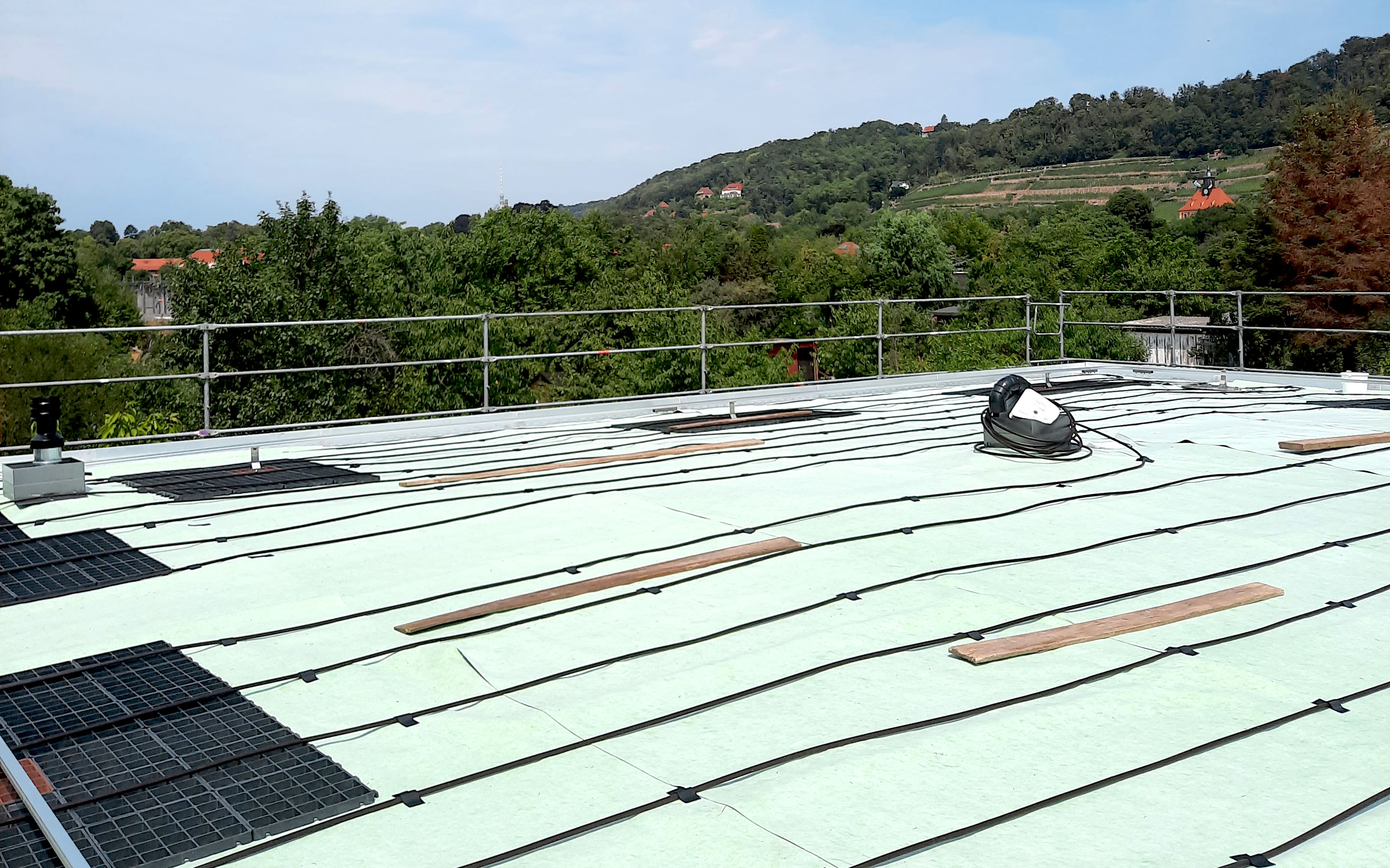 Systemaufbau „Bewässerte Extensivbegrünung”