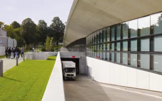 Ausfahrt aus der Tiefgarage 