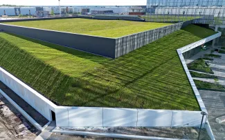 Begrünte Dachfläche