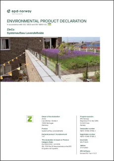 EPD für Systemaufbau Lavendelheide